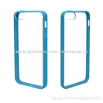 Dual Injection, New Hot Bumper Skin Case with Frosted Clear Back Cover for iPhone 5/5S